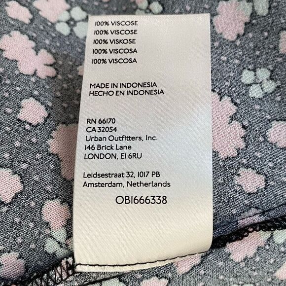 Free People IRL Black Pink Floral Slip Y2K Aesthetic Skirt NWT Size 6/Small - Picture 6 of 8